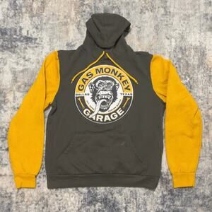 Gas Monkey Yellow and Gray Hoodie Size M